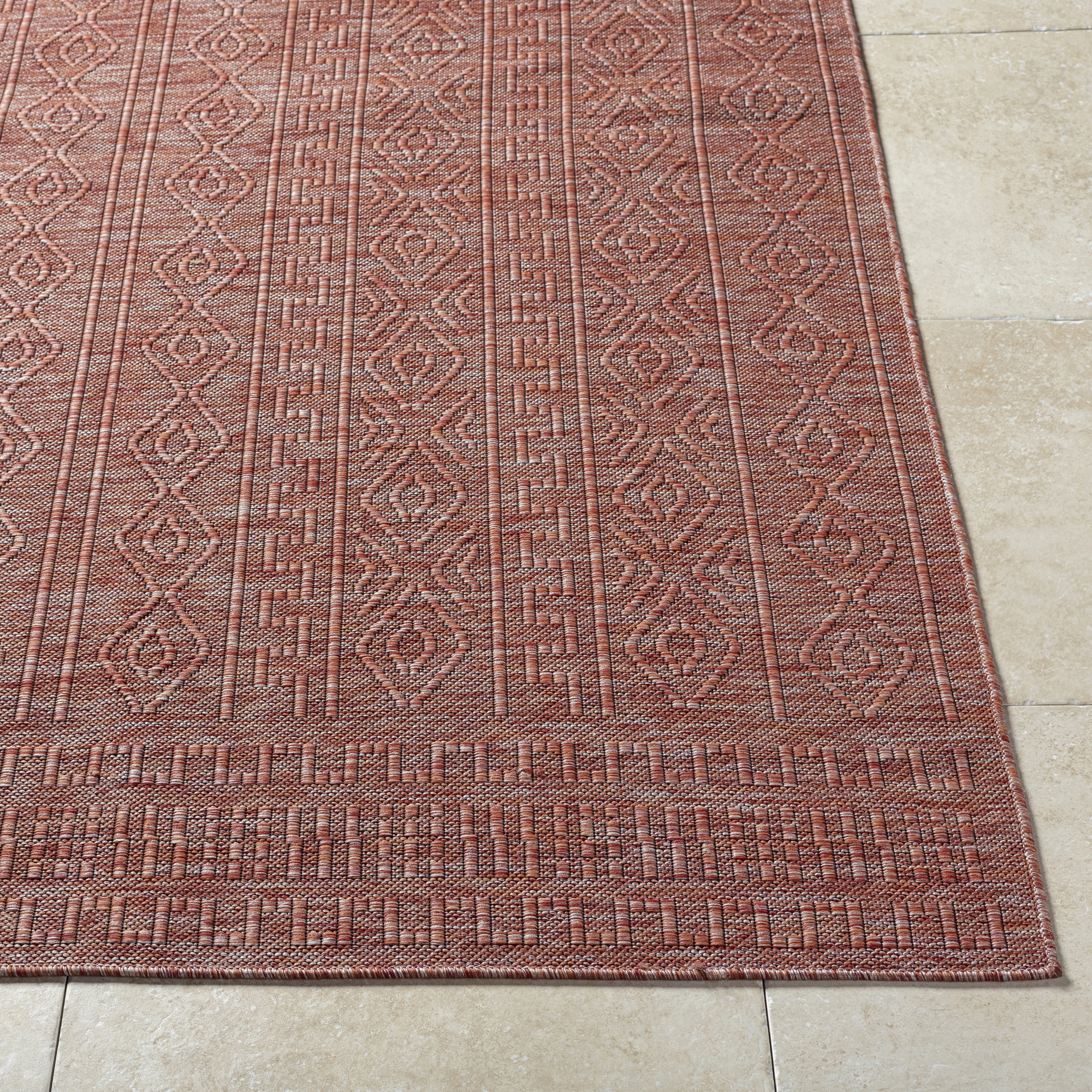 Terrace Brown Outdoor 9'2" x 12' Machine Woven Rug - Image 2