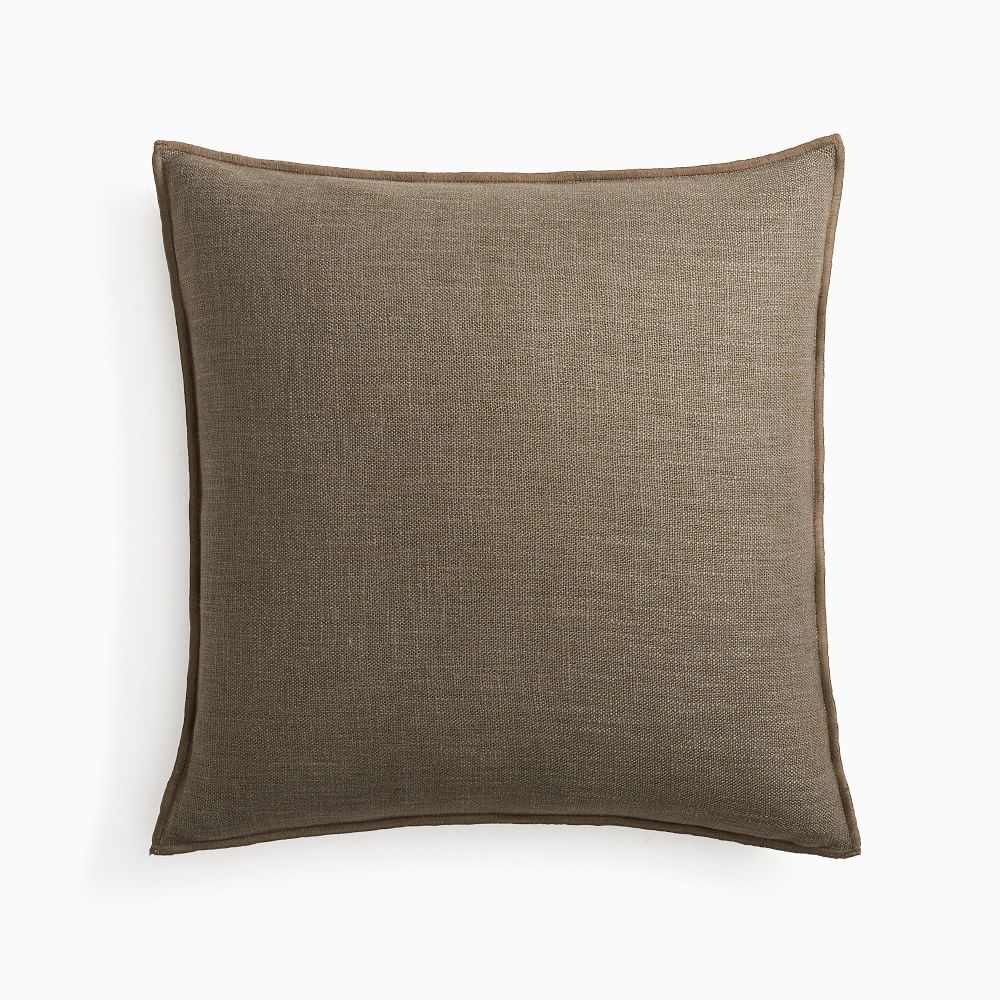 Classic Linen Pillow Cover, Dark Olive, 20"x20" - Image 0