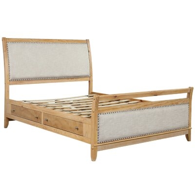 Upholstered Wood Storage Queen Bed With 4 Drawers - Image 0