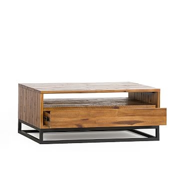 Logan Industrial Coffee Table, Natural - Image 2