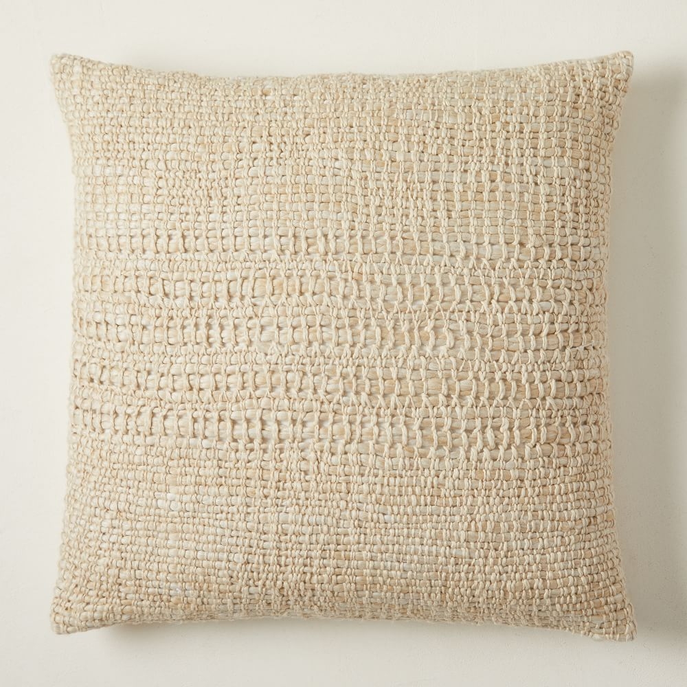 Cozy Weave Pillow Cover, 24"x24", Natural, Set of 2 - Image 0