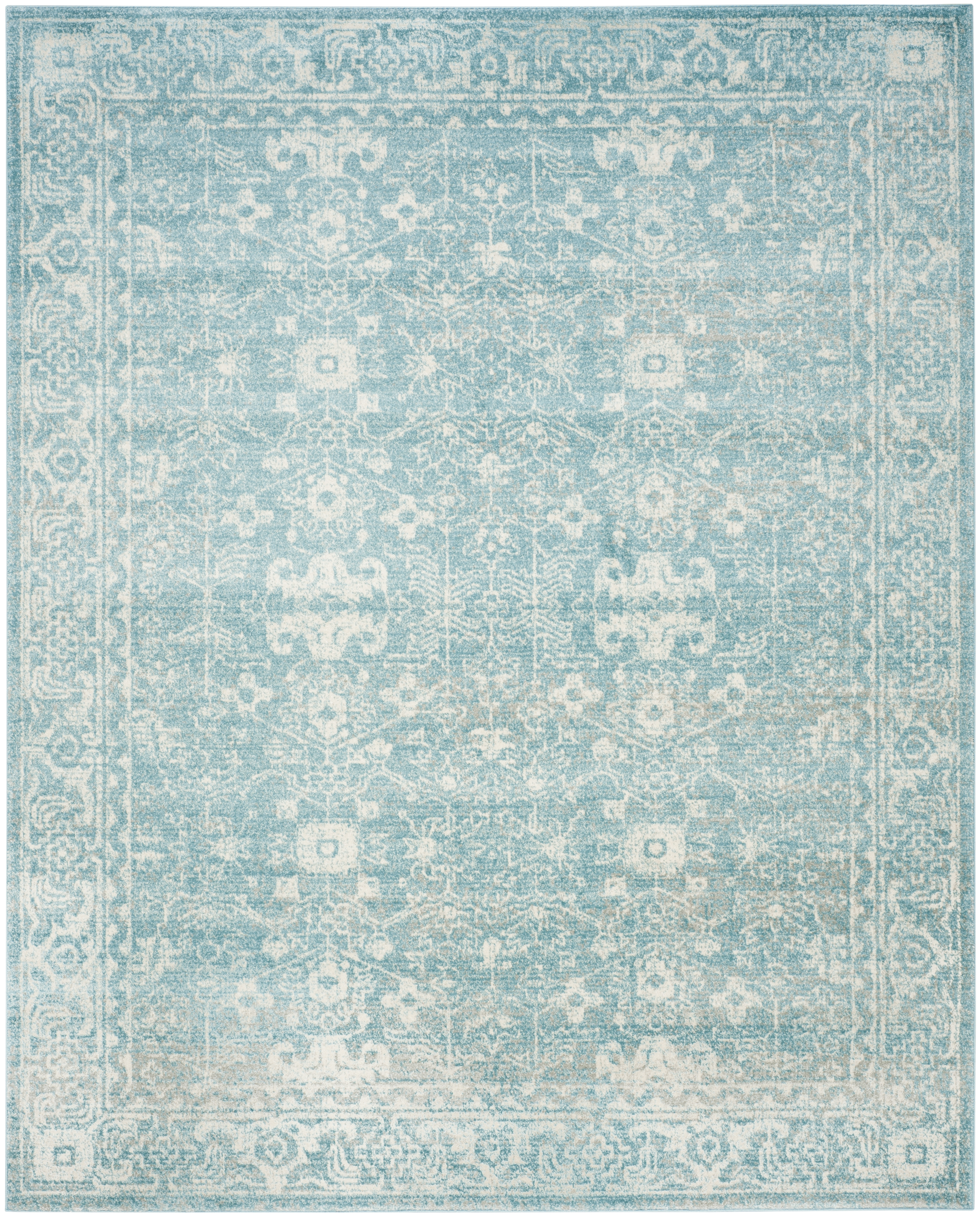 Arlo Home Woven Area Rug, EVK270D, Light Blue/Ivory,  10' X 14' - Image 0