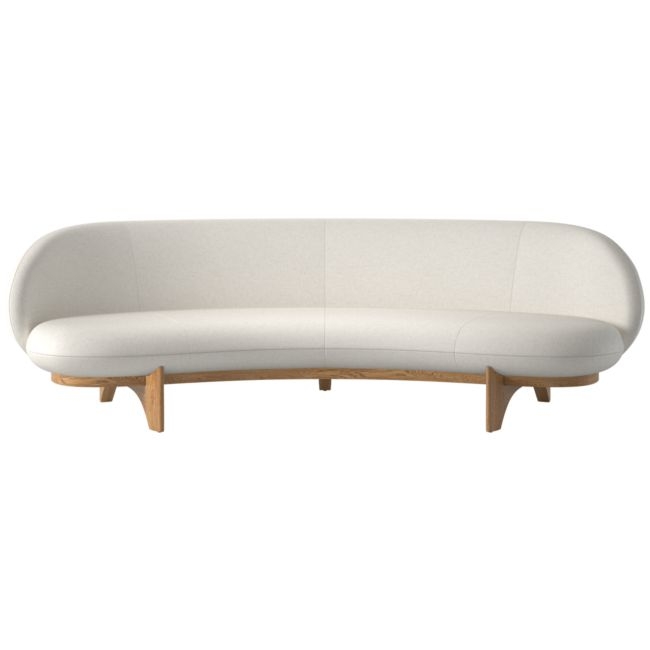 Newt 97" Curved Sofa Camila Oyster - Image 0