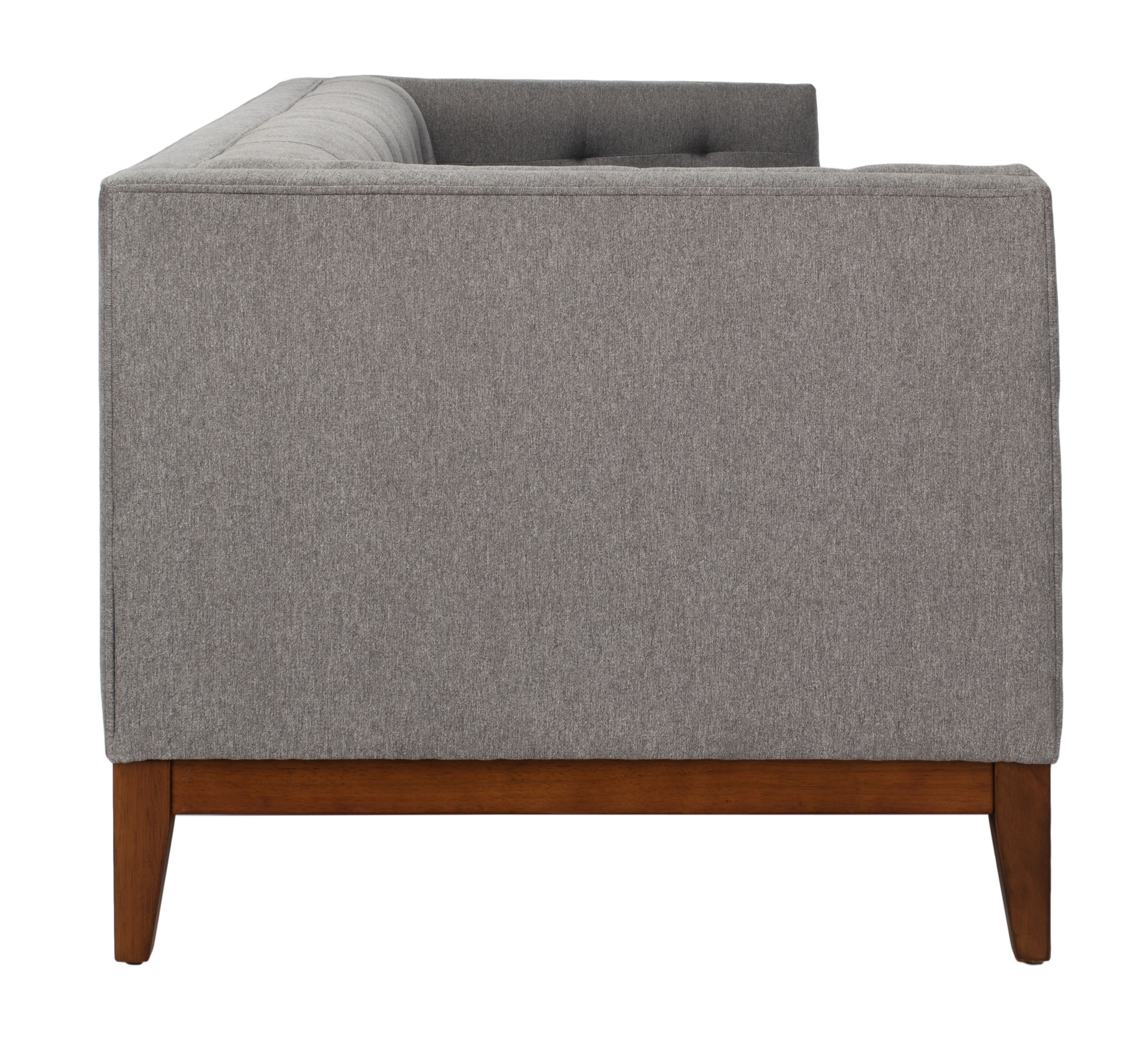 Garnet Linen Tufted Sofa - Light Grey - Safavieh - Image 2