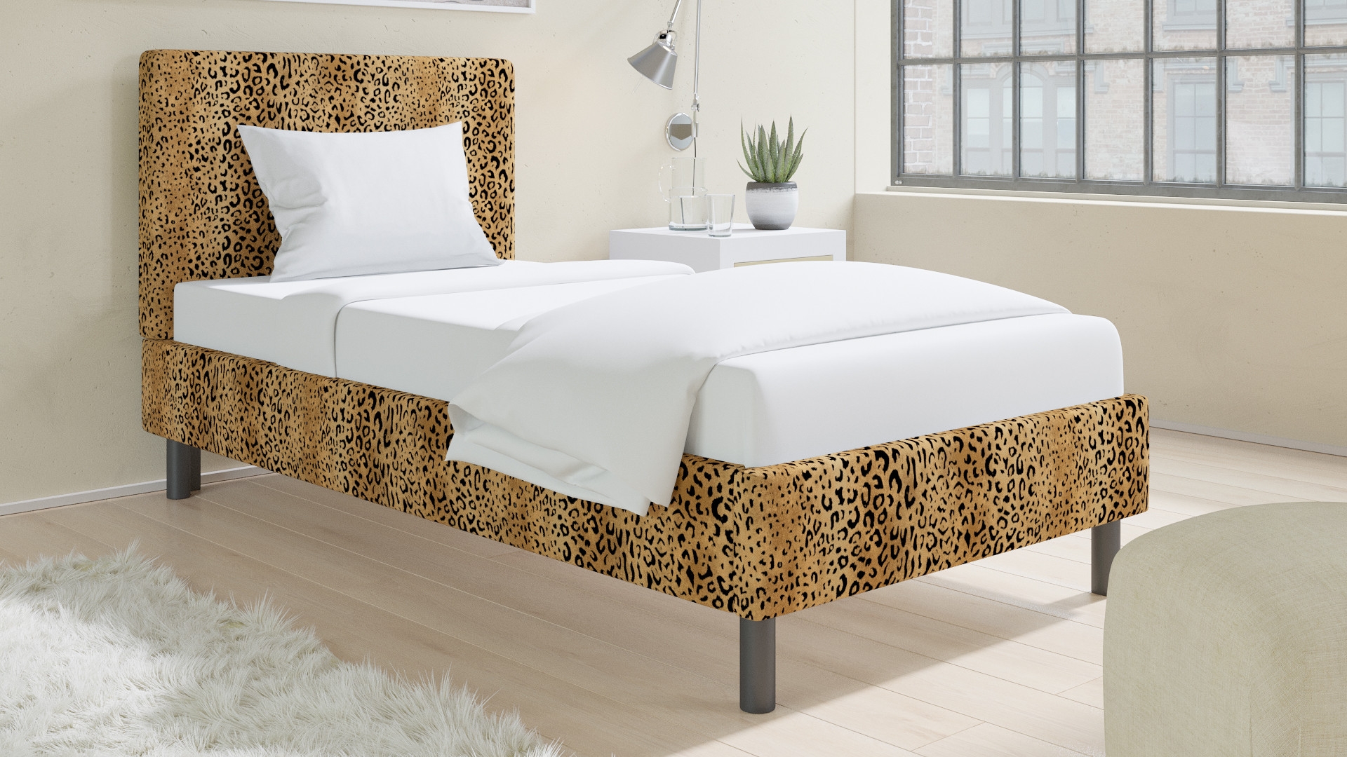 Tailored Platform Bed, Leopard, Twin - Image 2