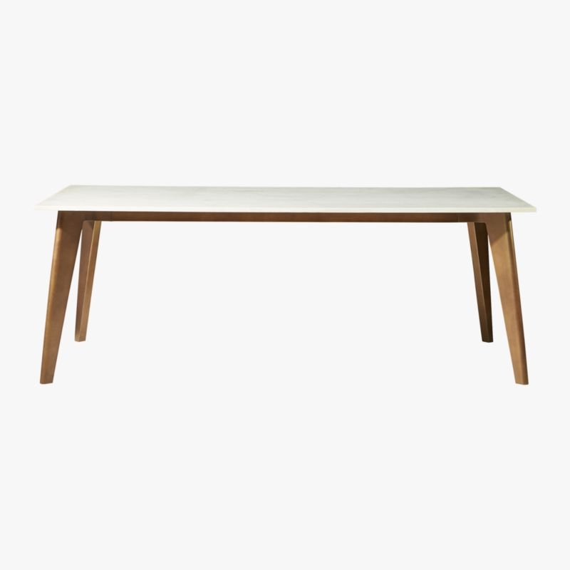 Harper Brass Dining Table with Marble Top - Image 2