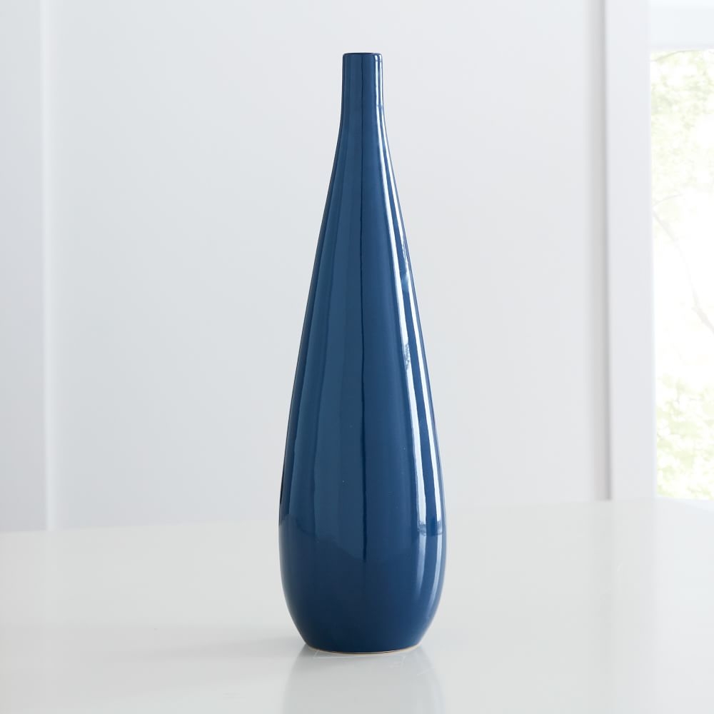 Bright Ceramicist Vase, Tall Teardrop, Ocean - Image 0