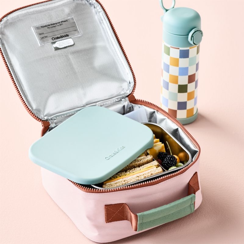 Green Stainless Steel Dual Compartment Lunch Container - Image 2