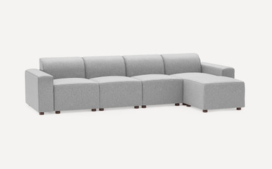 Burrow Mambo 5-Piece Sectional Lounger, Leg Finish: WalnutLegs - Image 1