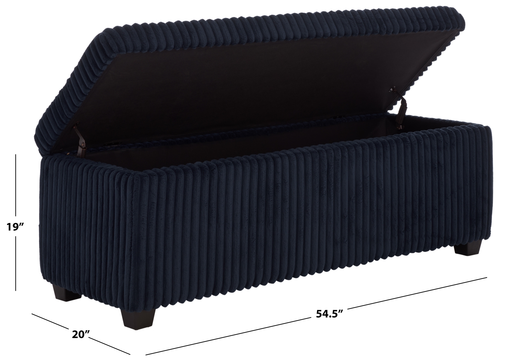 Lynzie Storage Bench - Navy - Image 7