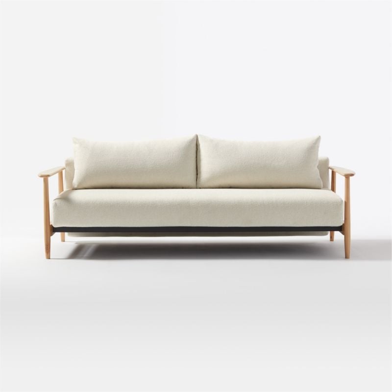 Una Ivory Boucle Sleeper Sofa - Image 2