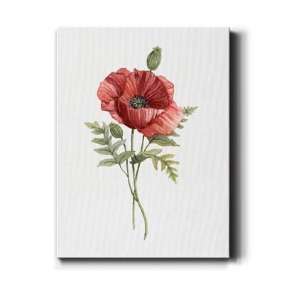 'Scarlet Poppy' - Wrapped Canvas Graphic Art Print - Image 0