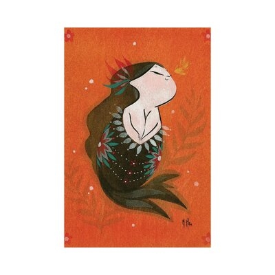 Goldfish Mermaid, Bubble Hope - Wrapped Canvas Graphic Art Print - Image 0