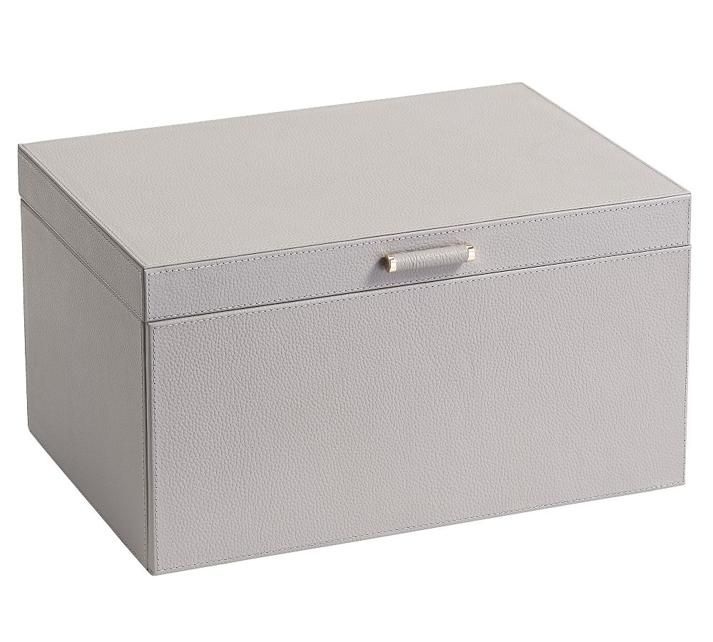 Quinn Jewelry Box, Shadow Printed, Large - Gray - Image 0