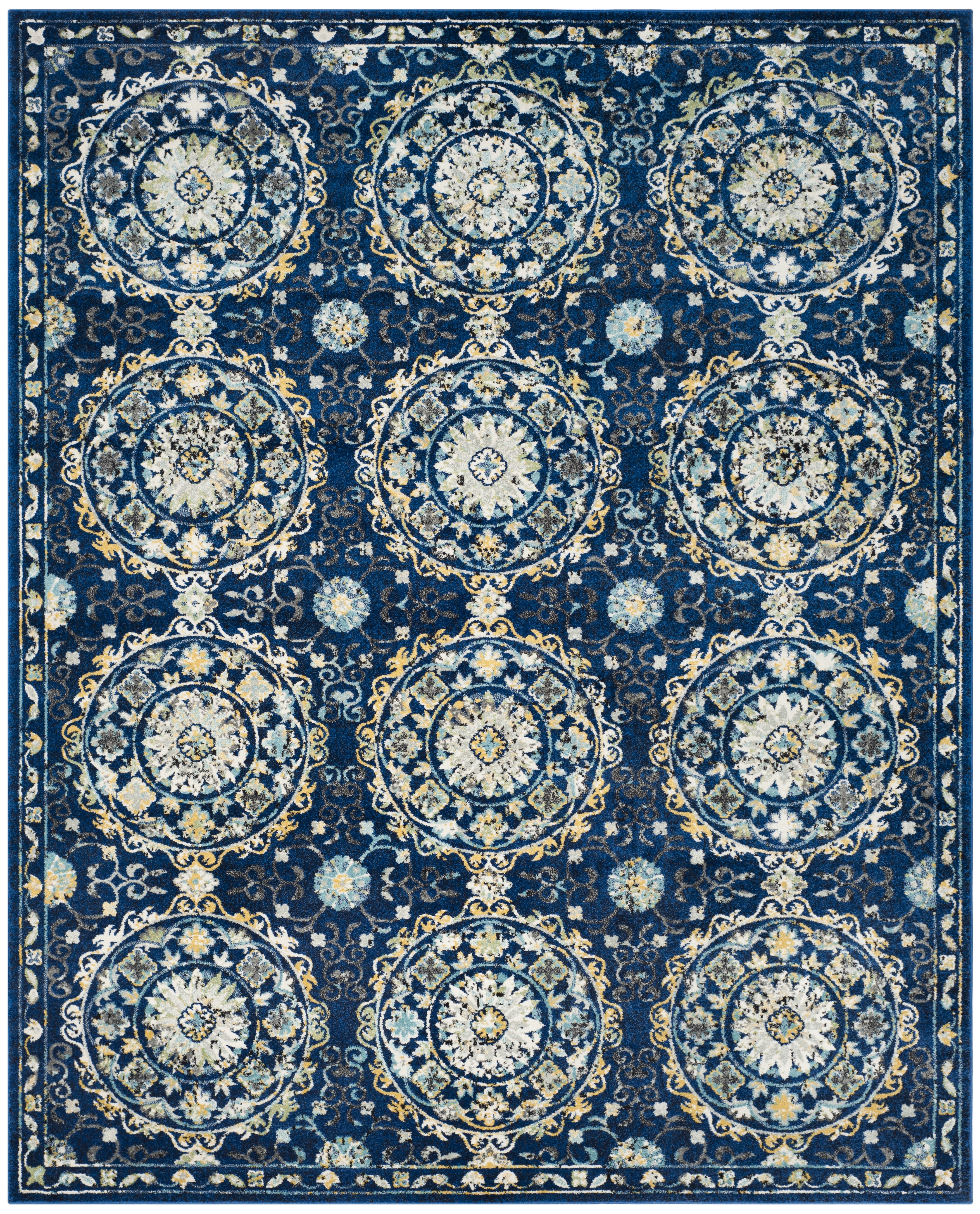 Arlo Home Woven Area Rug, EVK252A, Navy/Ivory,  10' X 14' - Image 0