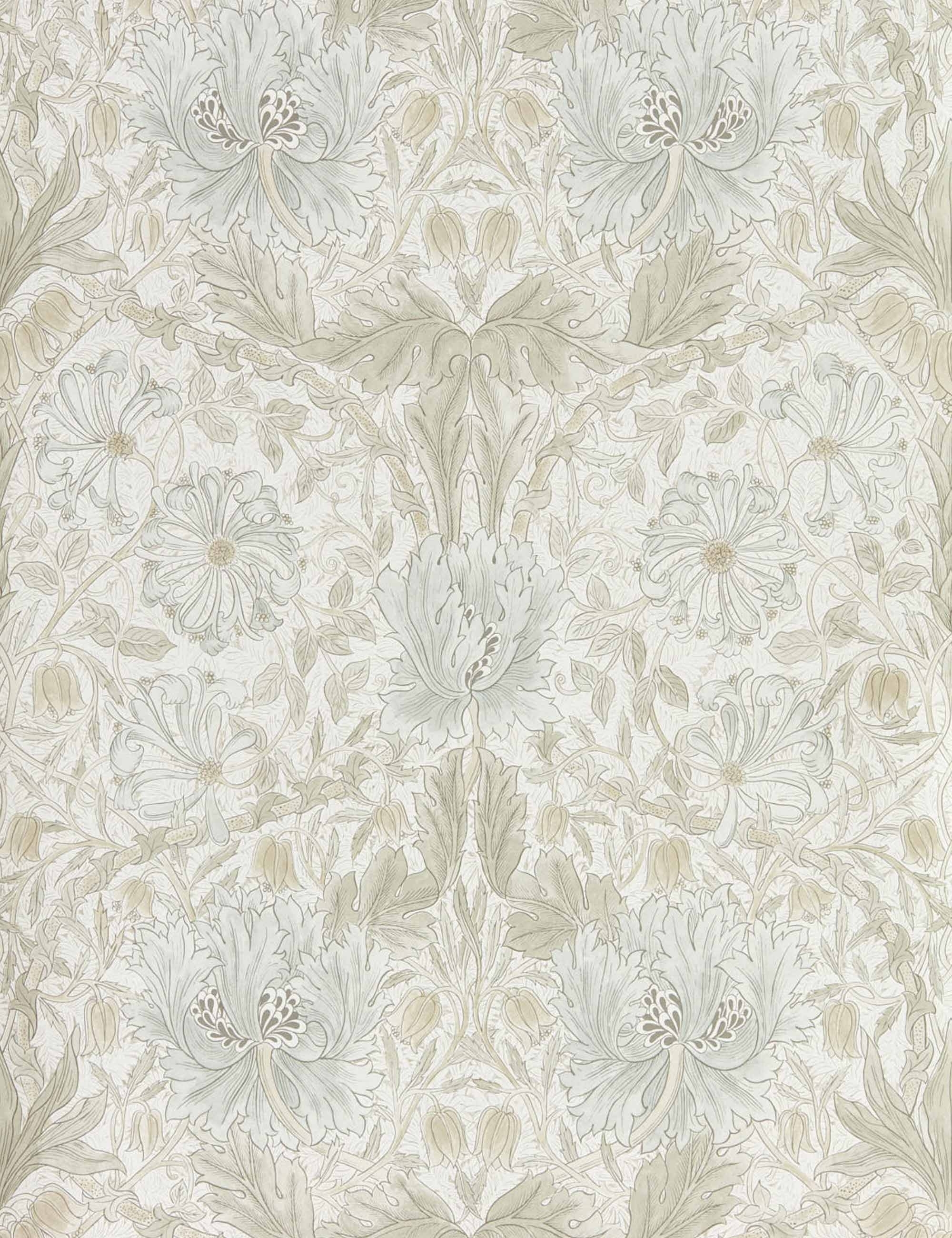 Morris & Co. Pure Honeysuckle & Tulip Wallpaper, Linen Swatch - Image 0