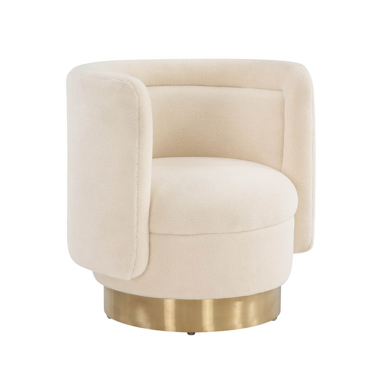 Brynlee Swivel Accent Chair - Ivory/Gold - Image 2