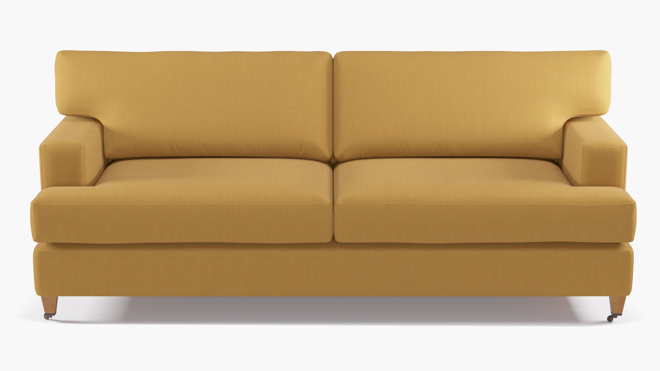 Classic Sofa, French Yellow Everyday Linen, Oak - Image 0