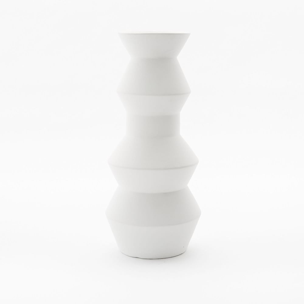 Totem Vase, 15", White - Image 0