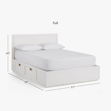 Kenan Storage Bed, Full, Simply White, In-Home - Image 1