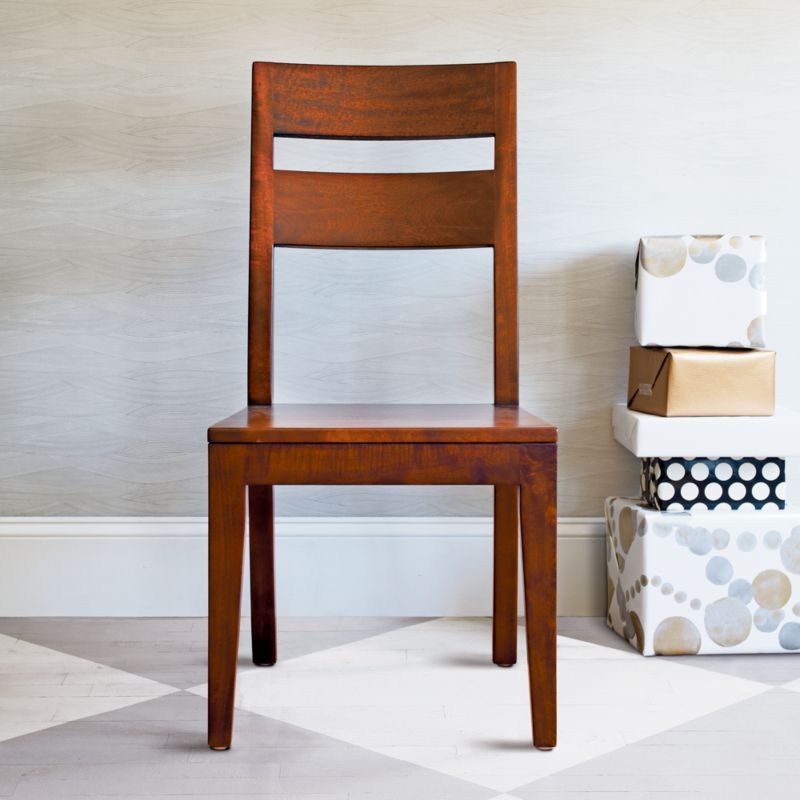 Basque Honey Wood Dining Chair - Image 6