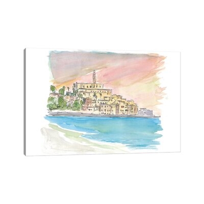 Tel Aviv Jaffa View Of Old Town And Sea by Markus & Martina Bleichner - Wrapped Canvas Gallery-Wrapped Canvas Giclée - Image 0