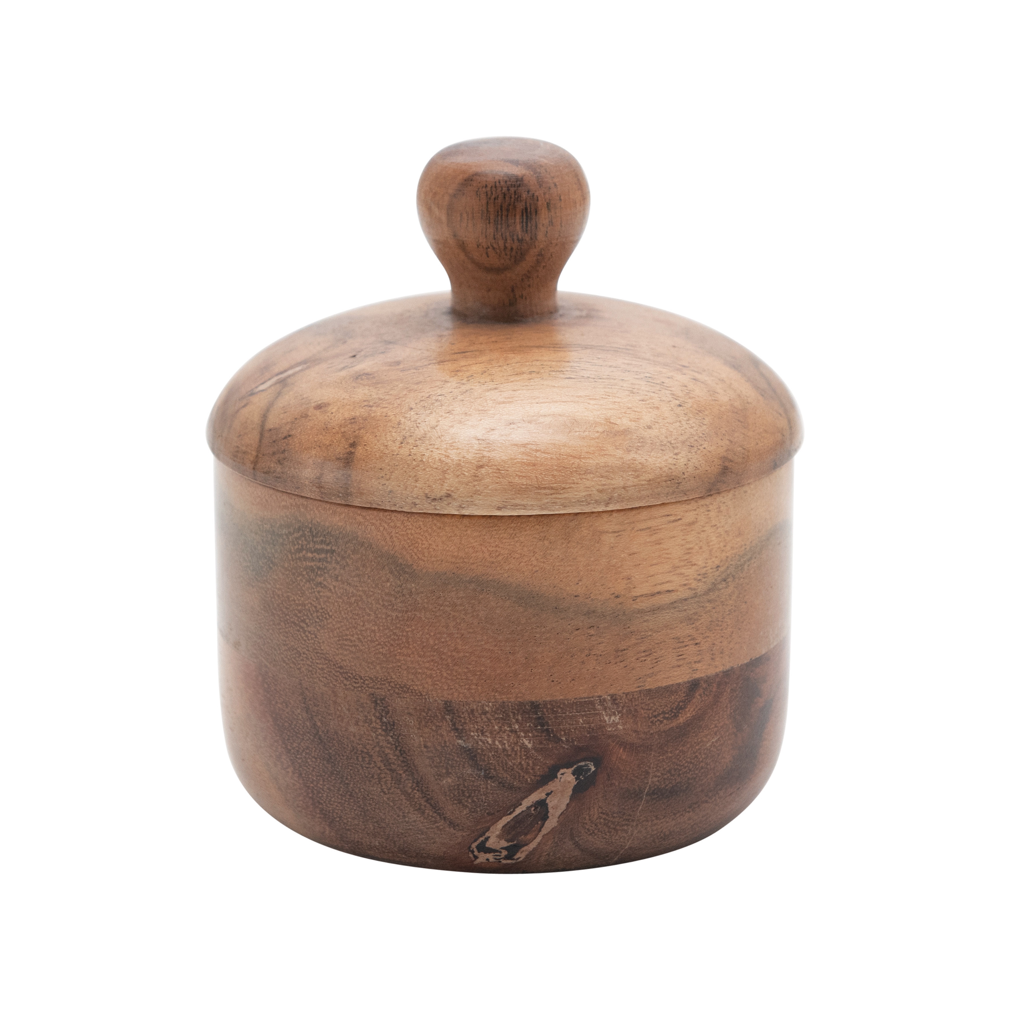 Acacia Wood Spice Jar with Lid - Image 0