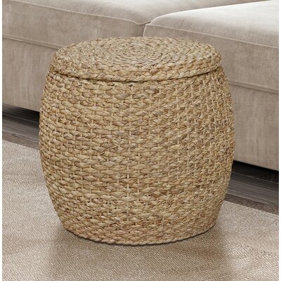 Carnell 17.75" Oval Storage Ottoman - Image 0