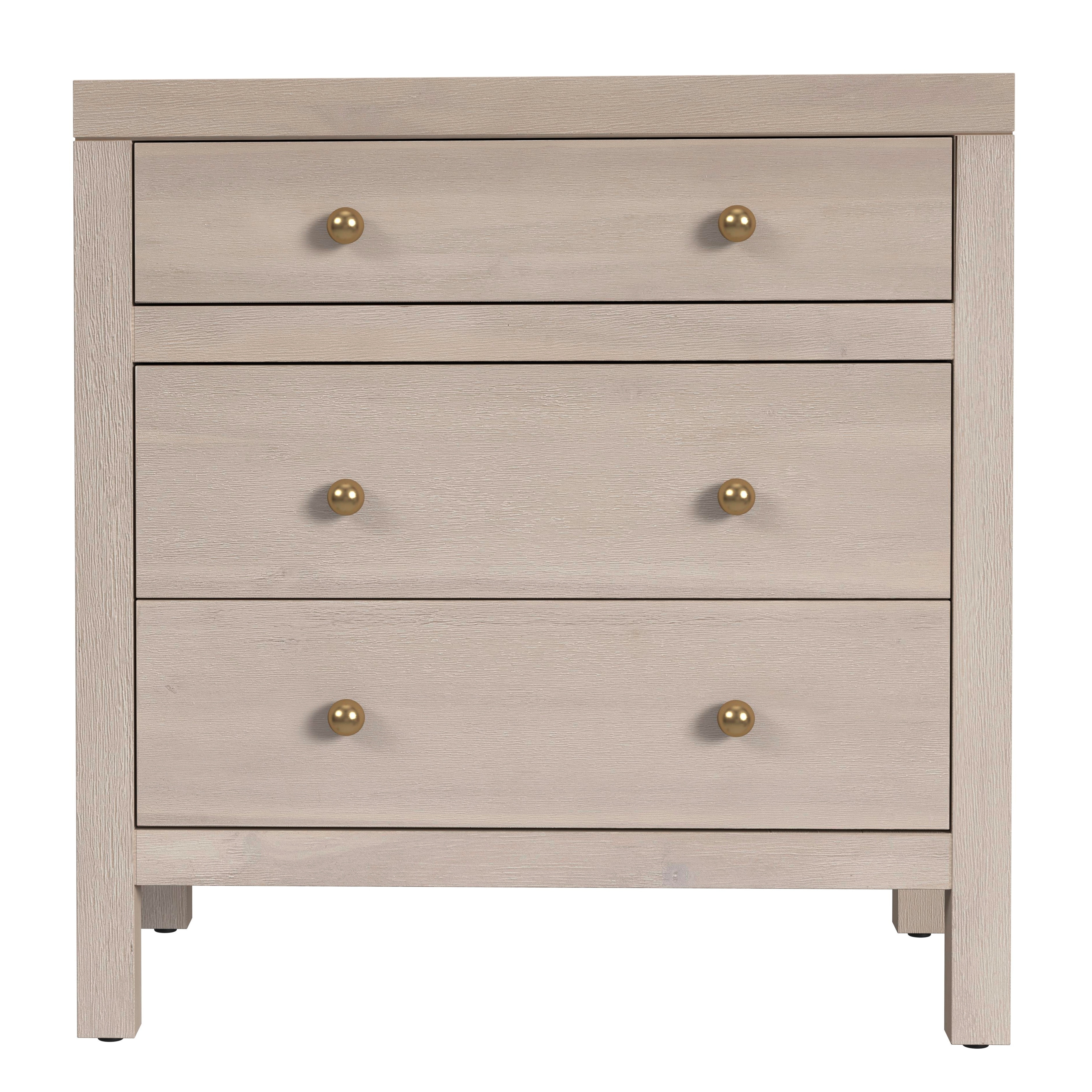 Nora Antique Taupe Nightstand - Image 3