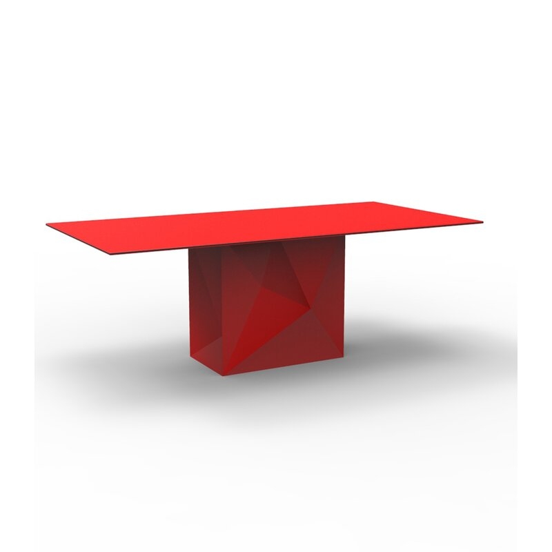 Vondom Faz Plastic Coffee Table Color: Red, Table Size: 39.25" W x 78.75" L x 28.25" H - Image 0