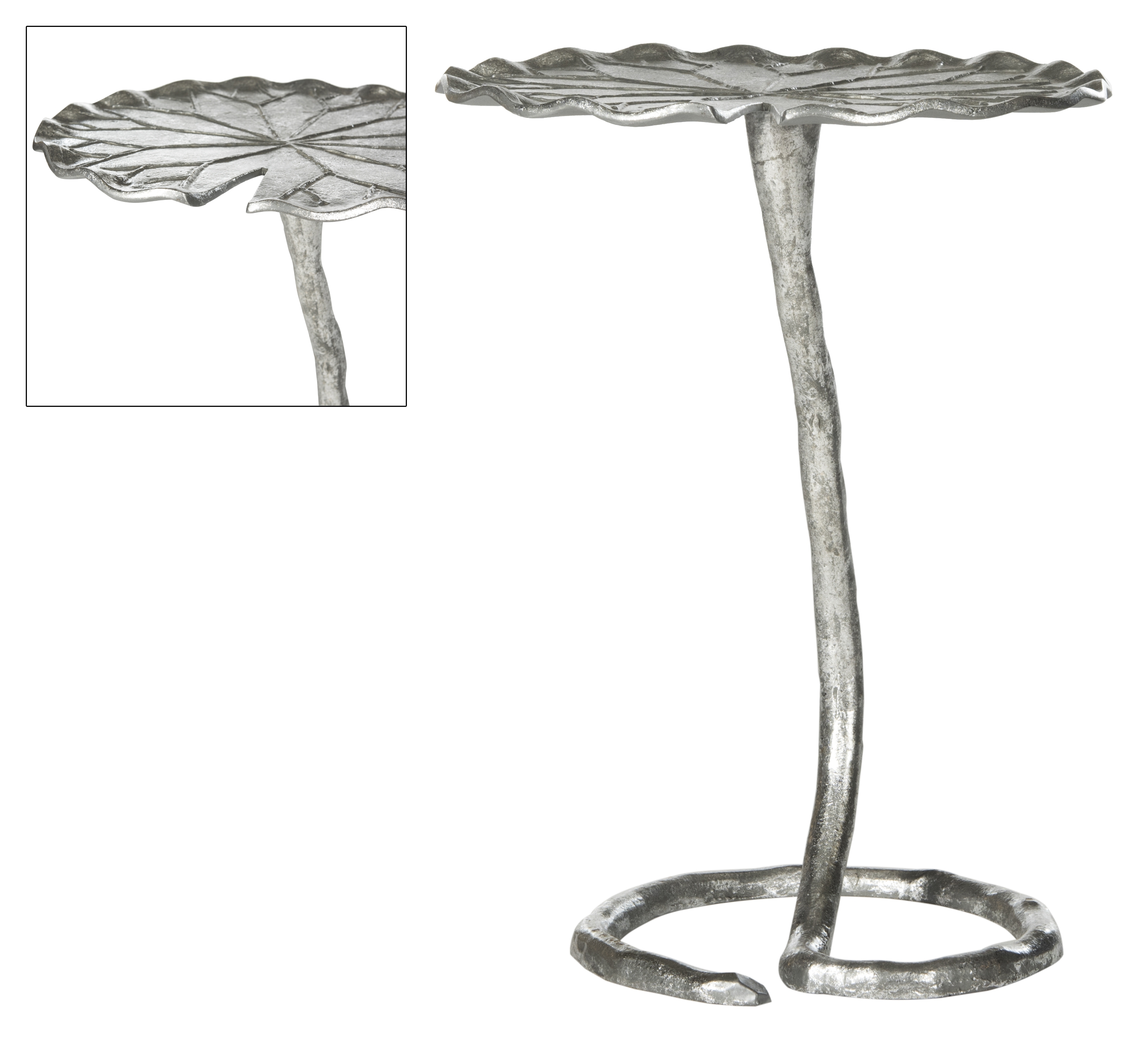 Justina Side Table - Silver - Arlo Home - Image 1