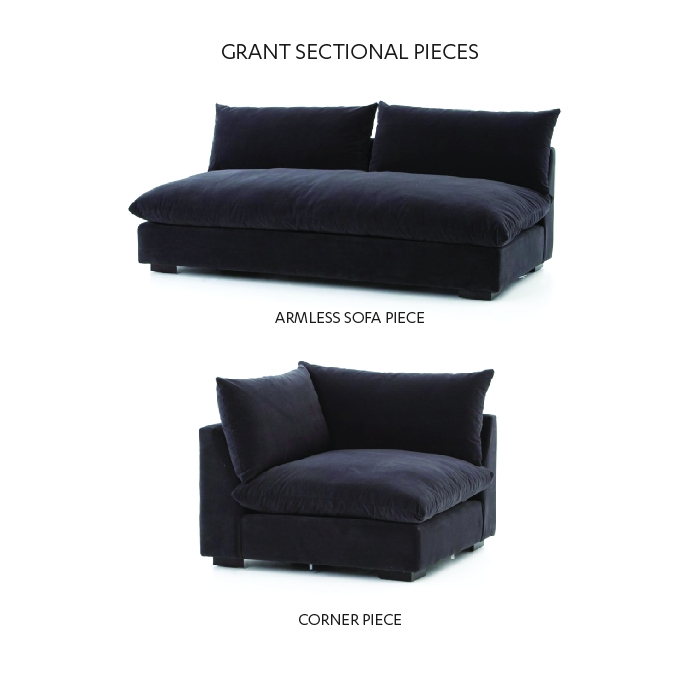 Grant Armless Sofa-74"-Henry Charcoal - Image 12