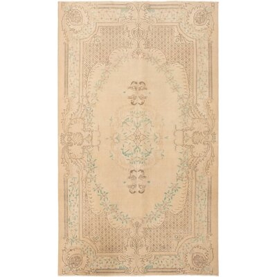 One-of-a-Kind Vincente Hand-Knotted Teal 5'5" x 9'6" Wool Area Rug - Image 0