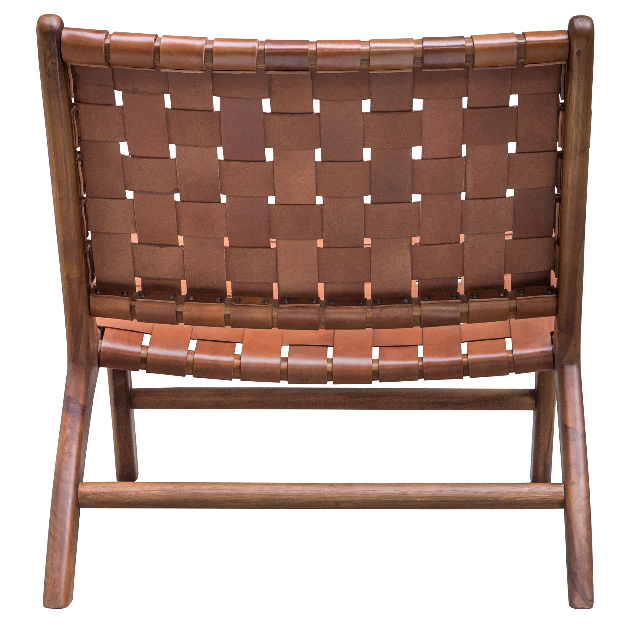 Plait Woven Leather Accent Chair - Image 3