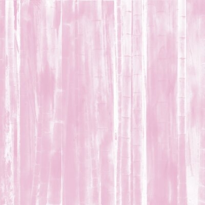 Pink Watercolor Striped Bamboo - Wrapped Canvas Painting Print - Image 0