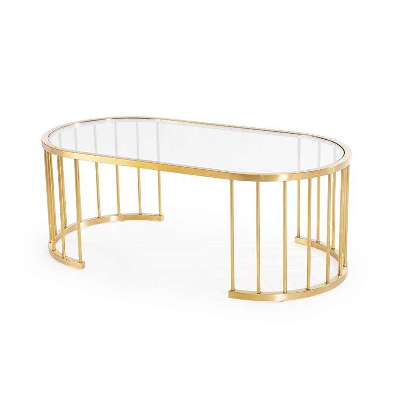Blink Home Athens Coffee Table Color: Gold - Image 0