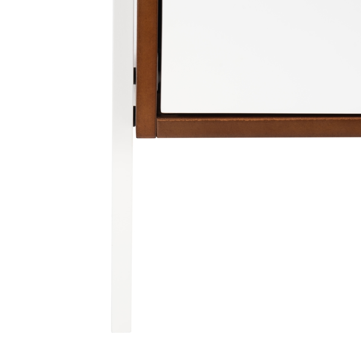 Winchester Night Stand - Walnut / White - Safavieh - Image 3