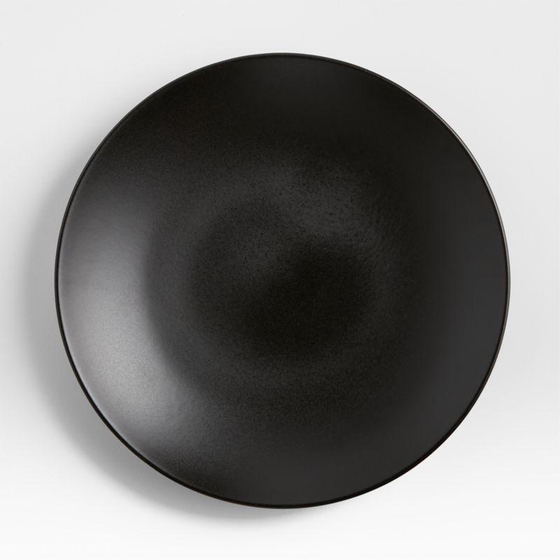 Craft Matte Black Stoneware Coupe Dinner Plates, Set of 8 - Image 8