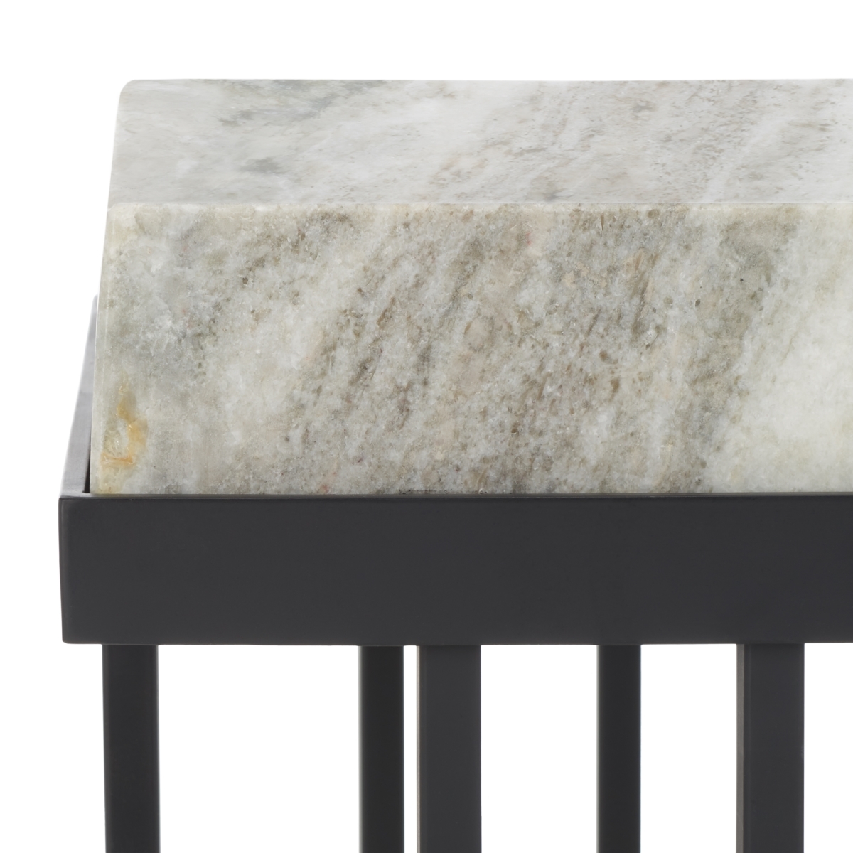 Gustaf Rectangle Accent Table - Sand Brown / Black - Safavieh - Image 2