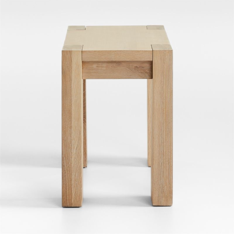 Terra Natural White Oak Wood Side Table - Image 3