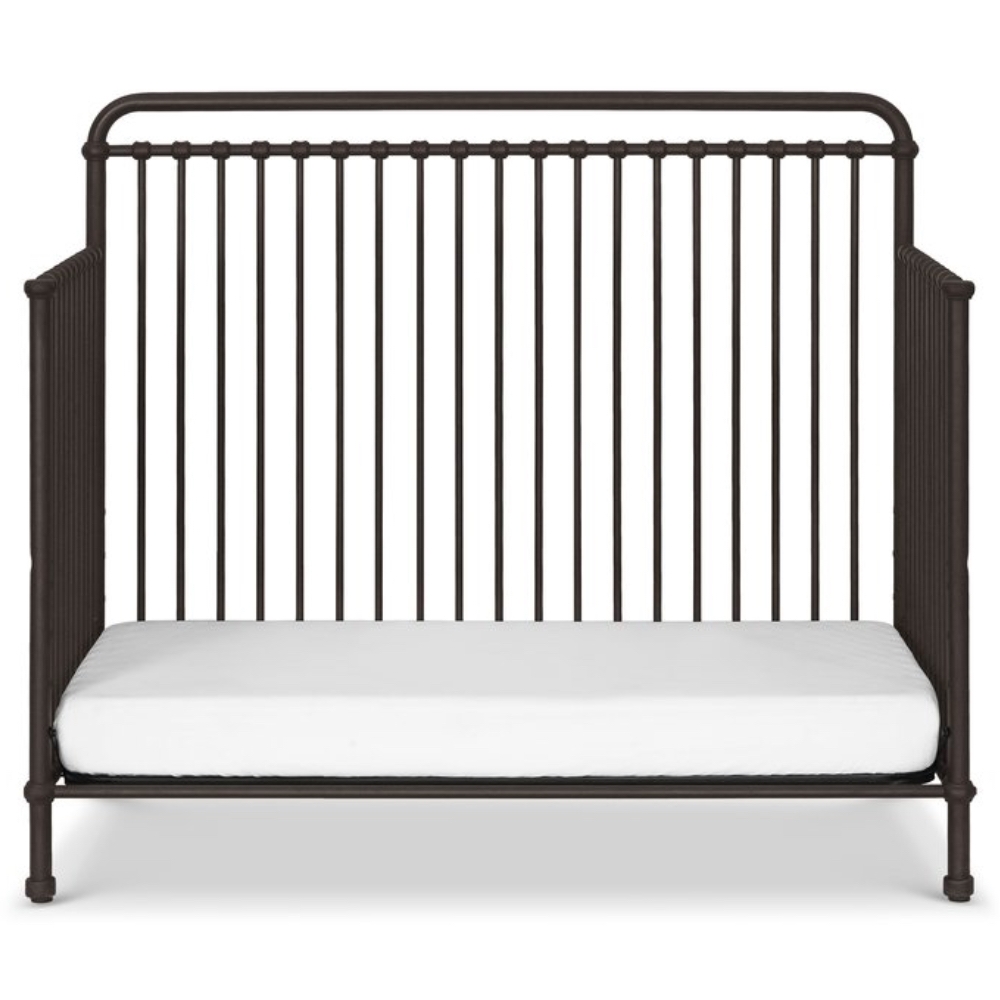 Wendy French Country Vintage Black Steel Convertible Crib - Image 3