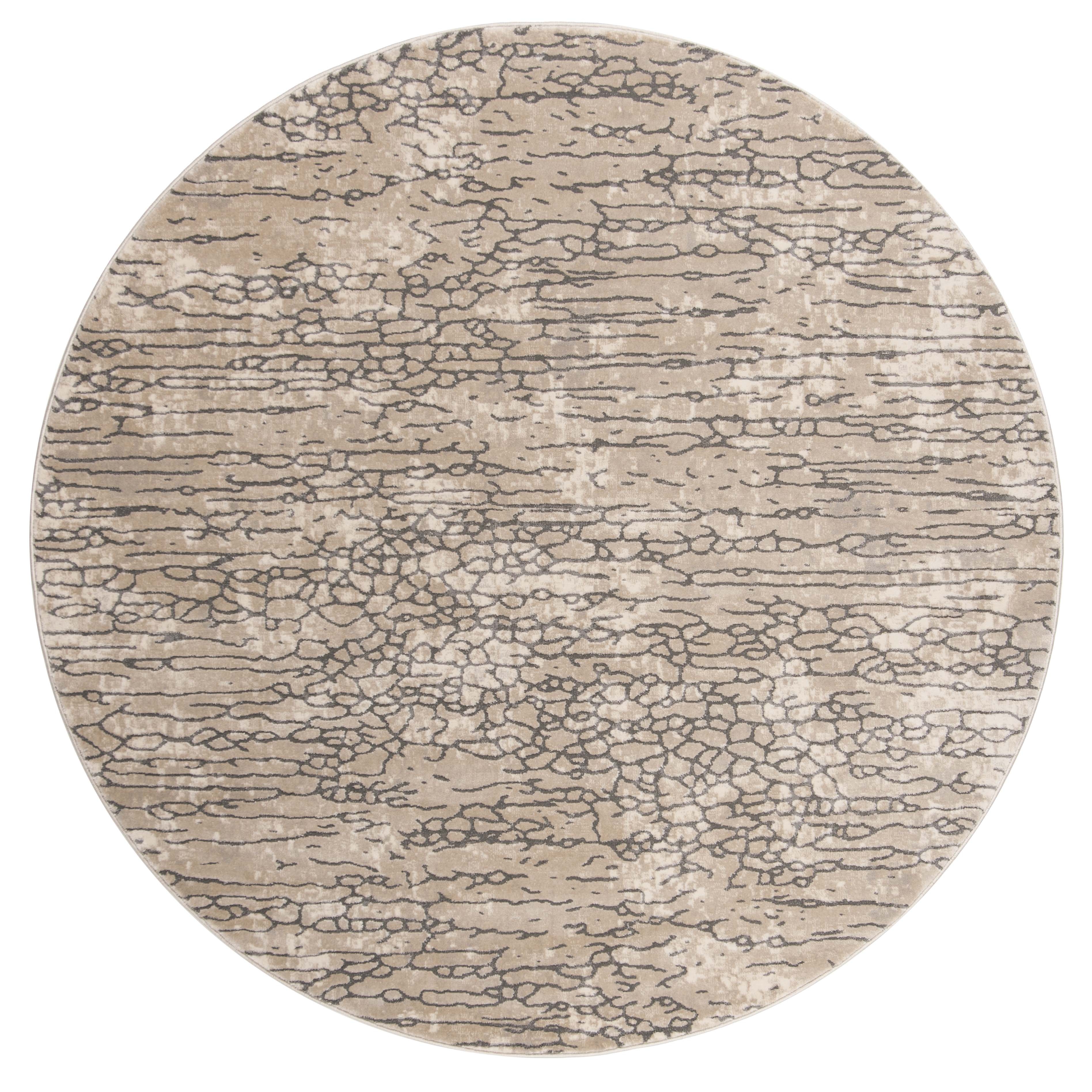 Arlo Home Woven Area Rug, MDW170B, Beige,  6' 7" X 6' 7" Round - Image 0