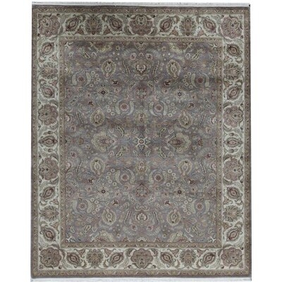 One-of-a-Kind Hand-Knotted Brown/Ivory 8'2" x 10' Wool Area Rug - Image 0