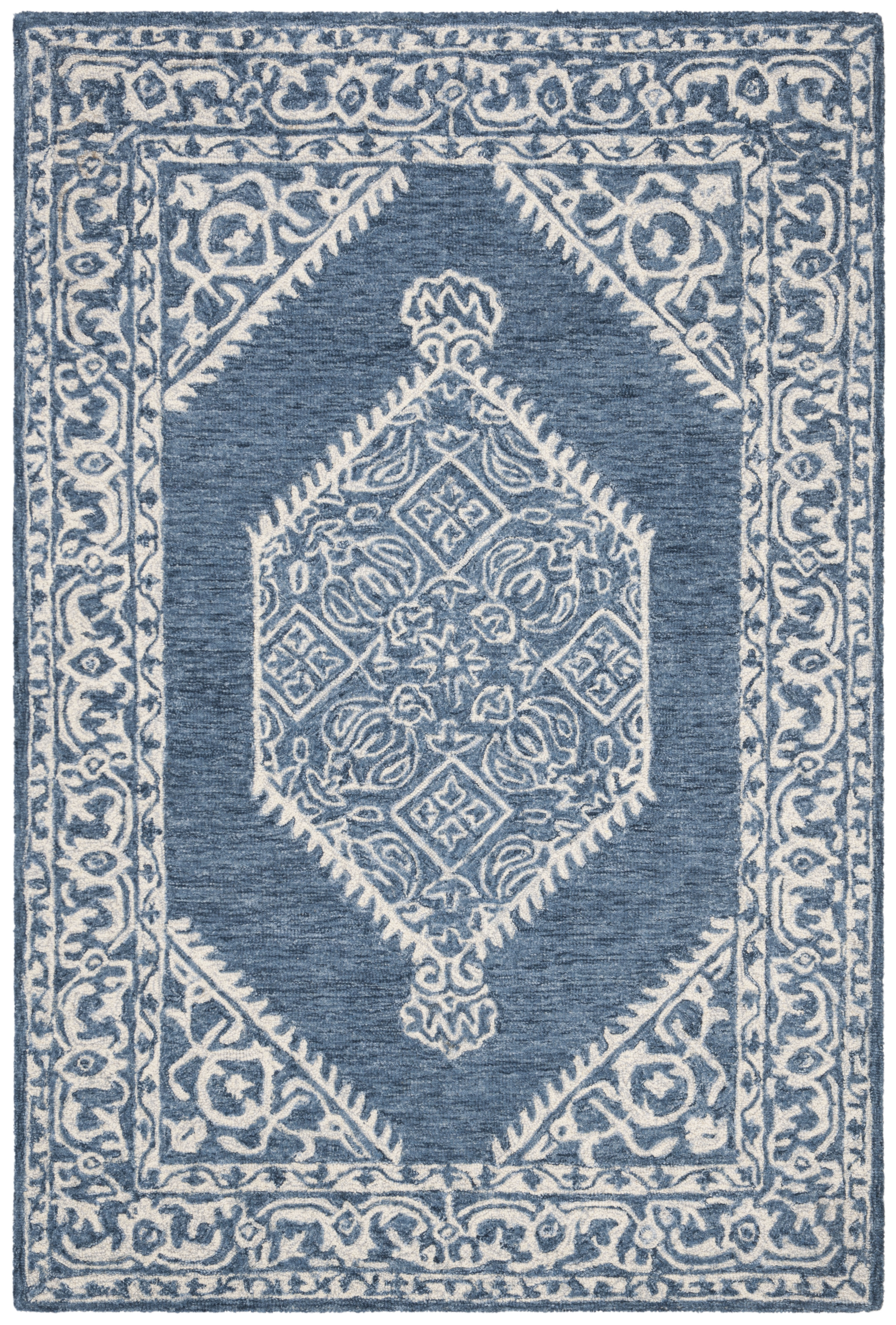 Arlo Home Hand Tufted Area Rug, MLP605M, Blue/Ivory,  2' 3" X 7' - Image 0