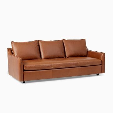 Easton 75" Sofa, Down, Sierra Leather, Licorice, Concealed Supports - Image 1