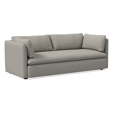 Shelter 84" Sofa, Poly, Basket Slub, Pearl Gray, Concealed Supports - Image 0