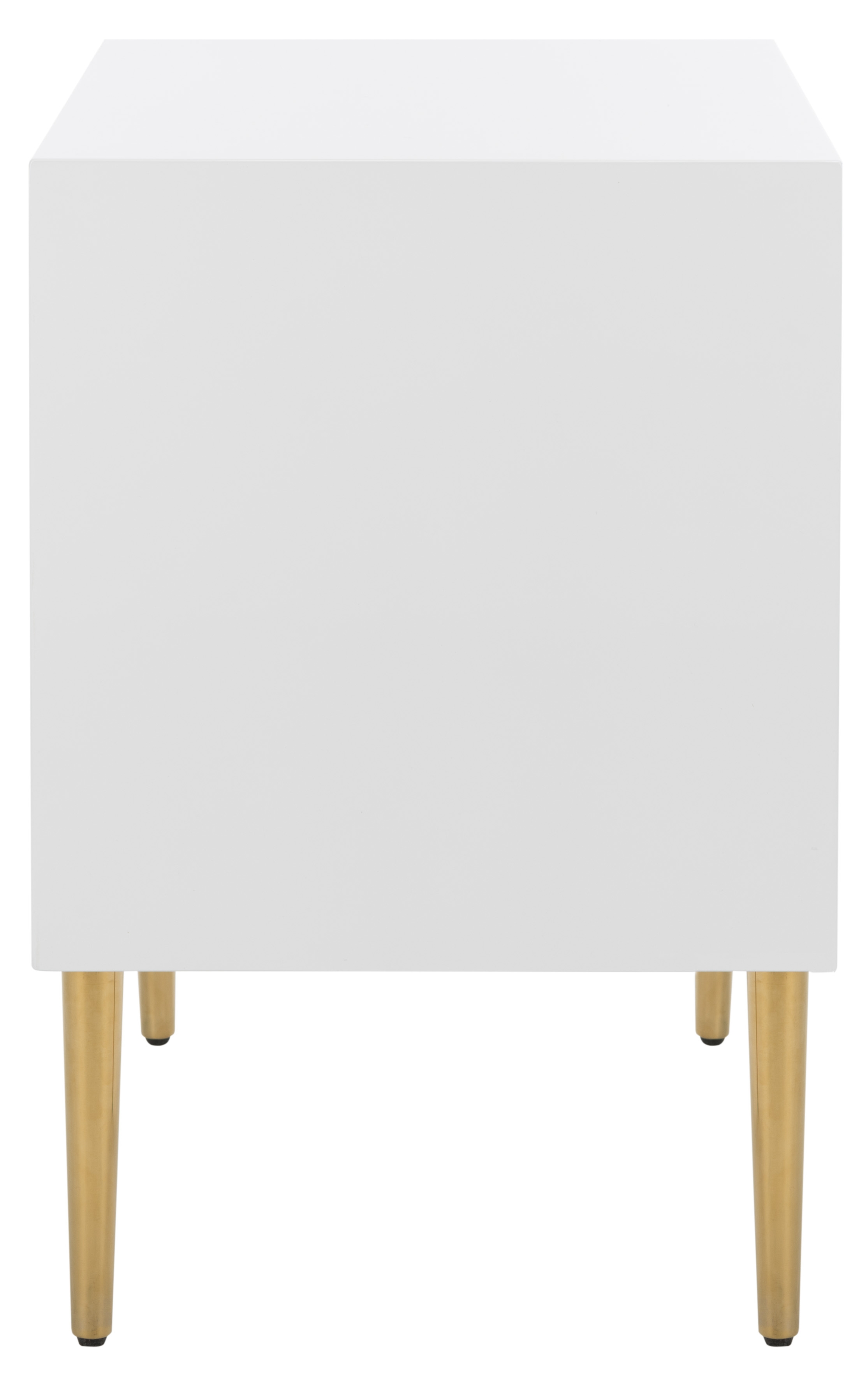 Vanda 3-Drawer Beetlewood Side Table - White - Safavieh - Image 2