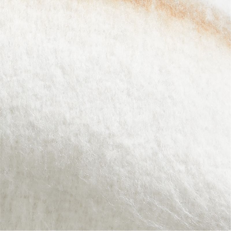 Avalanche Ink Black Brushed Mohair 23x23 Throw Pillow with Feather Insert - Image 2