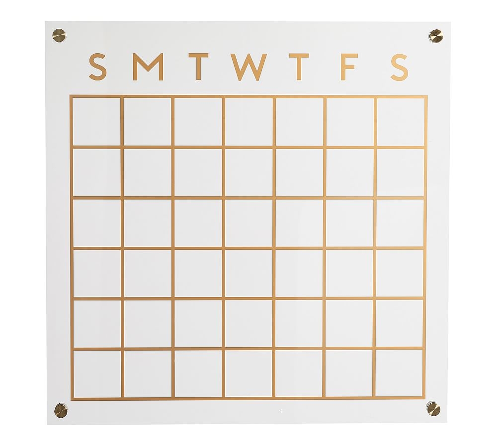 Acrylic/Brass Board Calendar - Image 0