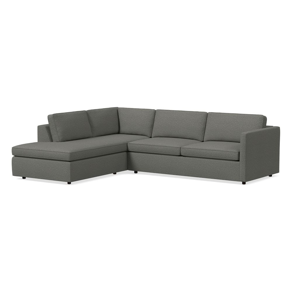 Harris Sectional Set 12: RA 114" Sofa, LA Terminal Chaise, Poly , Performance Twill, Slate, Concealed Supports - Image 0
